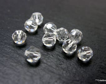 20 7 mm faceted swarovski crystal beads