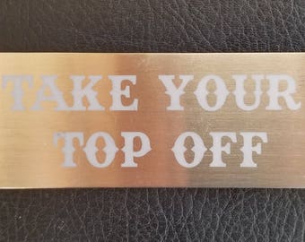 Custom Etched Bottle Opener Stainless Steel