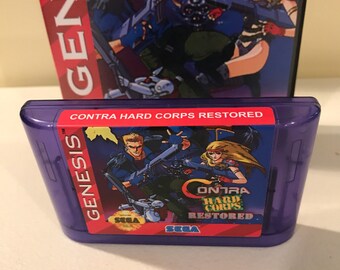Contra Hard Corps "Restored" Sega Genesis Reproduction Game