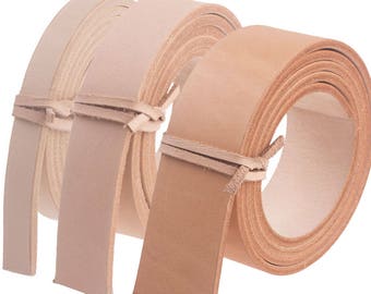 1 Pc Vegetable Tanned Leather Natural Strip Leather Belt Straps Blank DIY 9/16" 1" 1.5" 14 24 39mm 100cm to 130CM