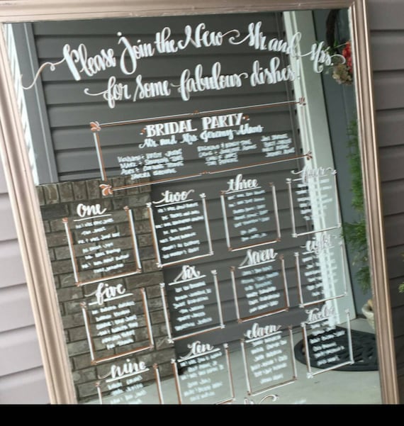 mirror seating chart wedding seating chart seating chart seating chart mirror wedding