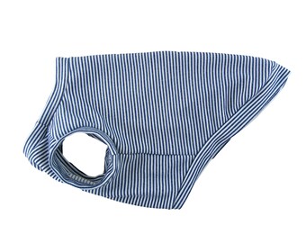Cute Little Navy Striped Cotton/Poly Dog Tank Top Dog Apparel