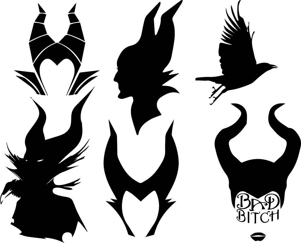 Disney Maleficent Monogram Cutting Files and Clipart Svg