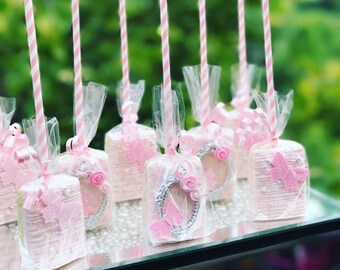 Enchanted Forest Chocolate Covered Rice Krispies Butterfly RKT, Princess Rice Krispies Treats