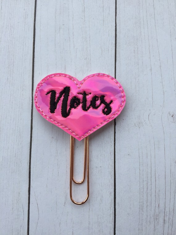 Hot Pink Notes Planner Clip/Planner Clip/Bookmark. Notes Planner Clip. Hot Mess. Word Planner Clip. Heart Planner Clip