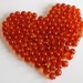 6mm Amber Colored Round Druk Glass Beads