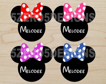 minnie mouse labels etsy
