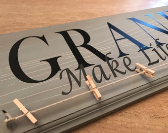 Grandkids Make Life More Grand Hand Painted Sign