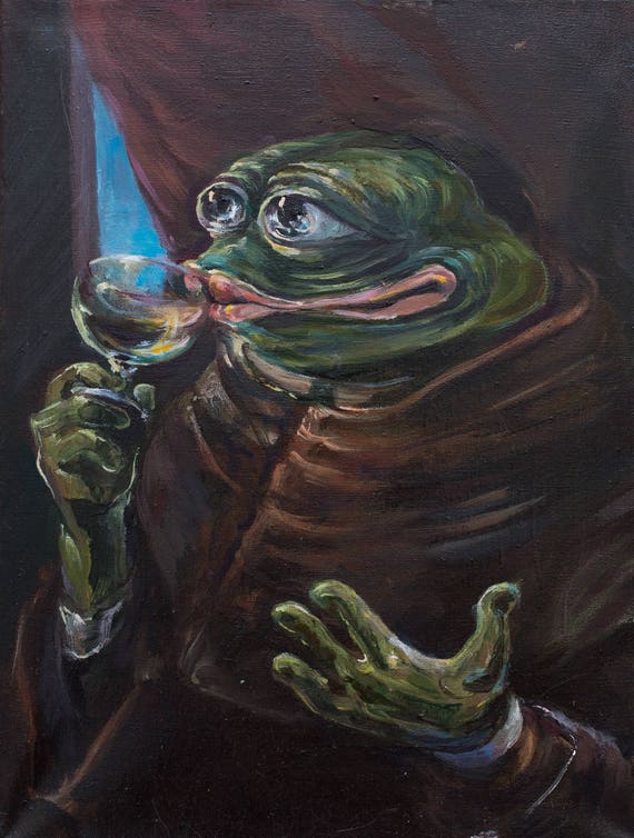  Pepe  the Frog  the Drinking Monk Pepe  number 2 by Pepelangelo