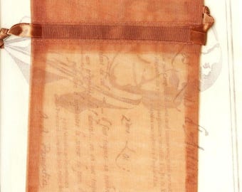 20 x ORGANZA SACHETS ❀ copper 7.5x10cm MAT1204 ❀