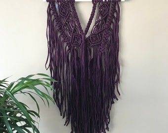 Purple Macrame Wall Hanging
