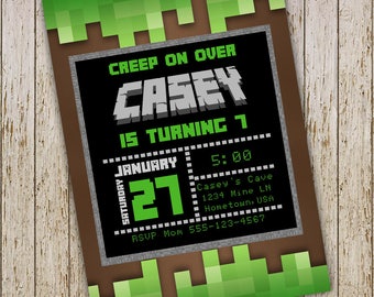Video Game Birthday Party Invitations - Video Game Invitations - Video Game Party - Game truck invitation, Gamer Theme Birthday