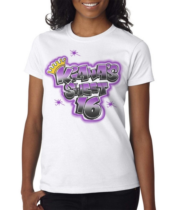 sweet 16 airbrush shirts