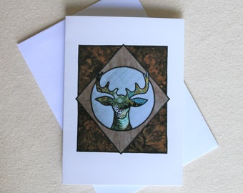 Stags Head Greeting Card