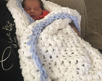 Lush Crochet Baby Blanket, crochet blanket, crochet lap blanket