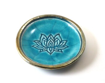 Lotus Offering Bowl Handmade Ceramic Pottery