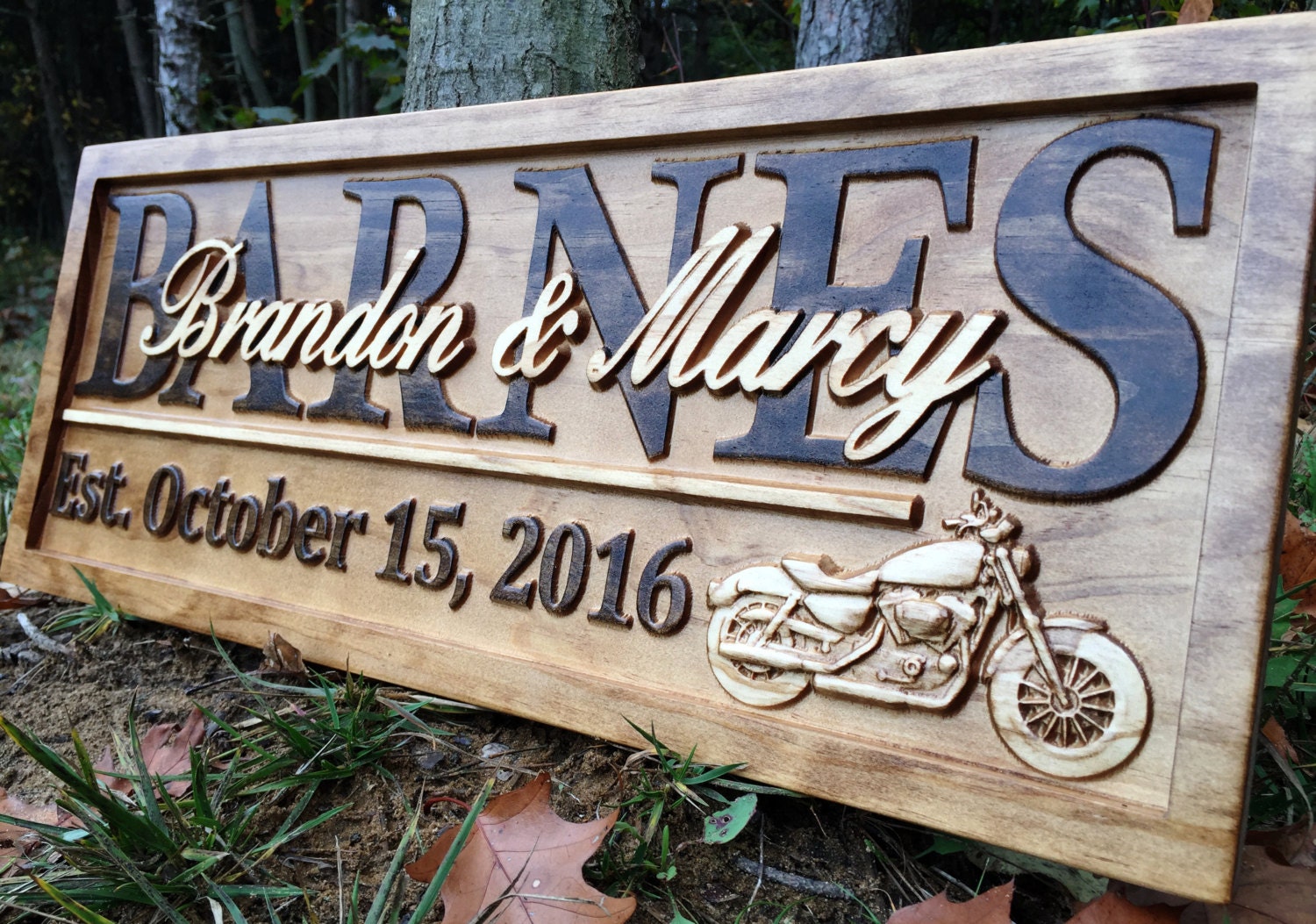 Personalized Motorcycle Gifts Motorcycle Wedding Sign Harley