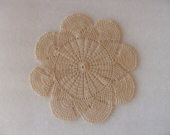 Vintage Round Doily - 9.8"/ Crochet Doily/ Home Decor/ Table Decoration/ Handmade Doily Crochet Centerpiece / Table Decor Shabby Chic