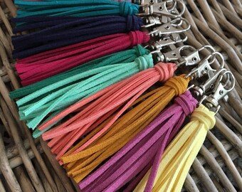 Tassel Purse Charm, Bag Tassel, Handbag Tassel Charm, Purse Zipper Pull - 3.5" Mini Tassel on Clip, Gift Under 10 (ST110)