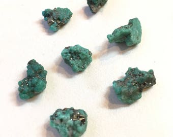One (1) Nevada Turquoise nugget with pyrite included Specimen 1-1.5g 18rf110 free ship US