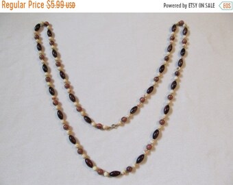 On Sale Plastic Wooden-Look Long Necklace Item K # 1325