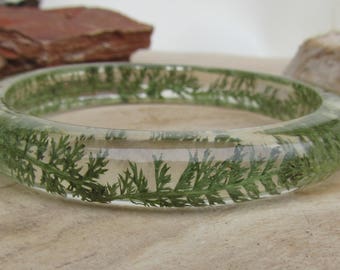 nature bracelet, nature jewelry, resin jewelry, leaf bracelet, botanical bracelet, real plant bracelet, woodland bracelet, bangle bracelet