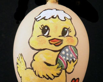 Hand Painted Easter Egg, Chick
