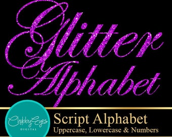 Glitter alphabet | Etsy