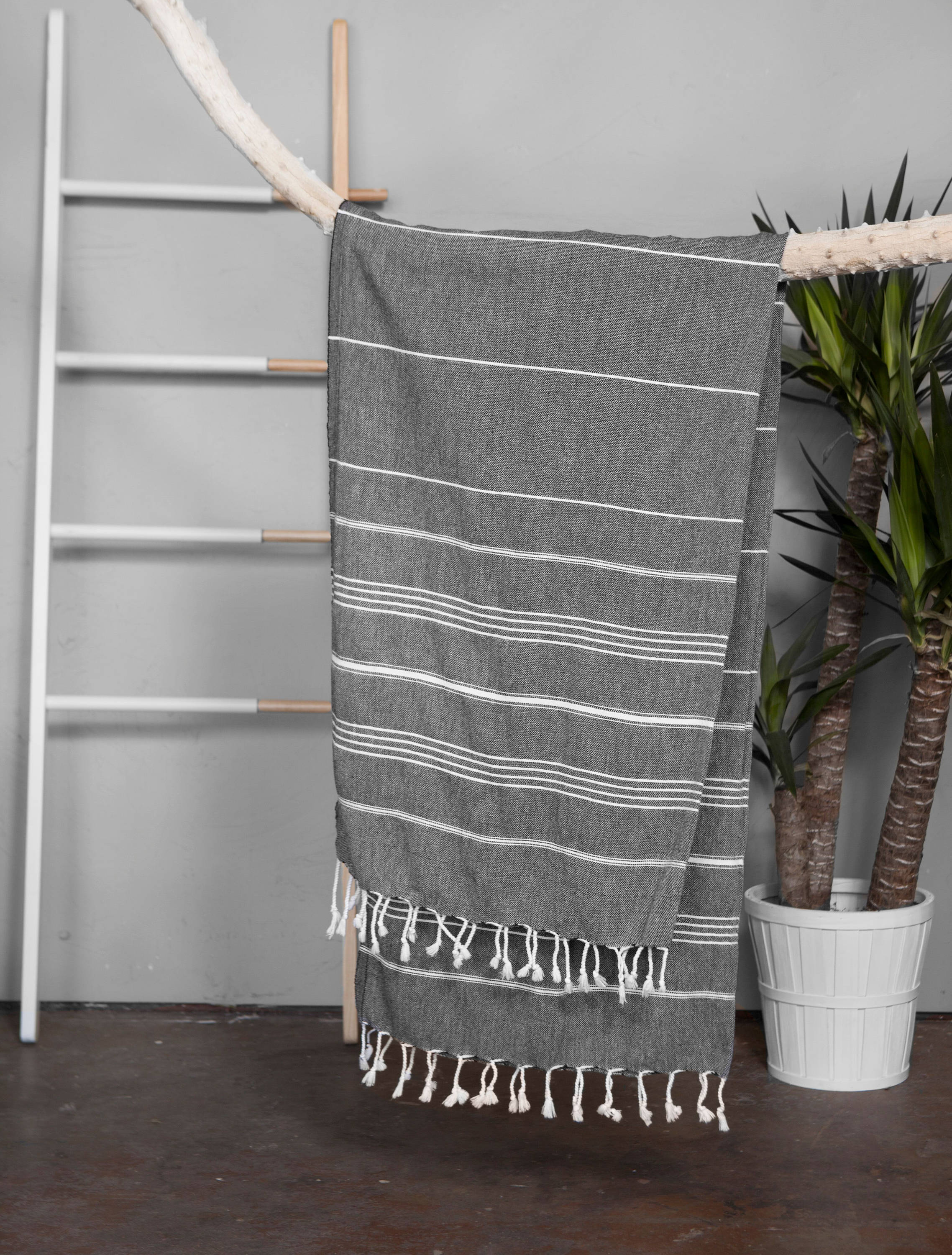Turkish Towel Black Authentic Turkish Towel Throw Bath Towel