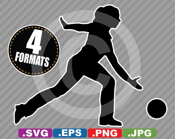 Download Female Bowler / Bowling Clip Art Image SVG cutting file Plus