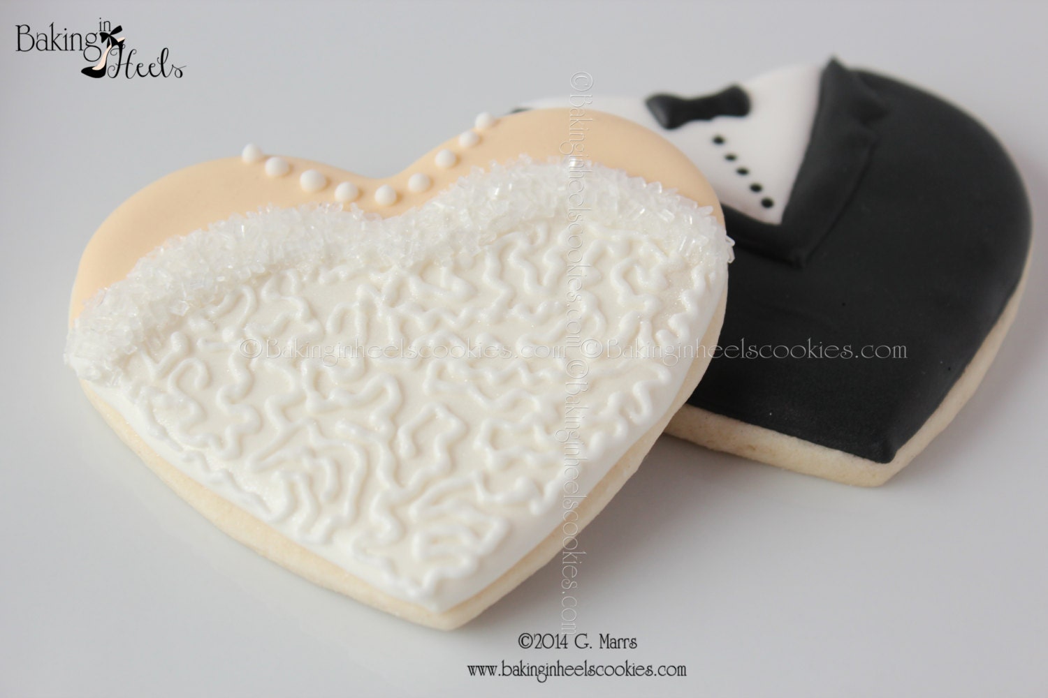 Bride and Groom Decorated Cookies Wedding Cookies Bride