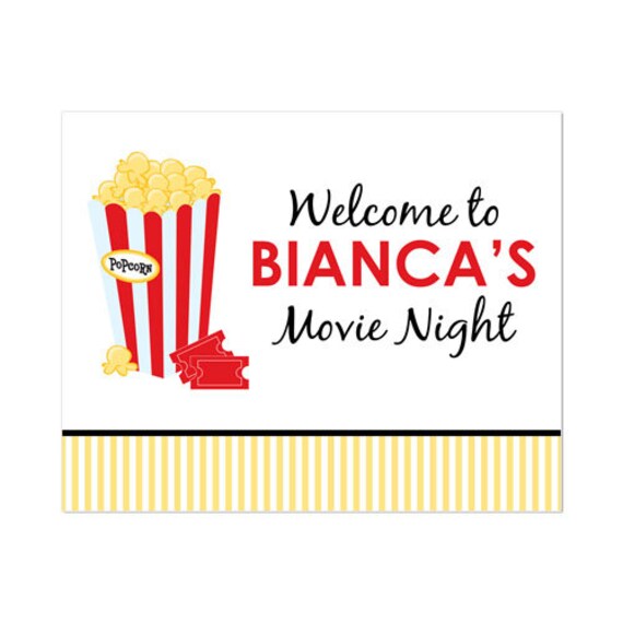 Printable Movie Night Signs
