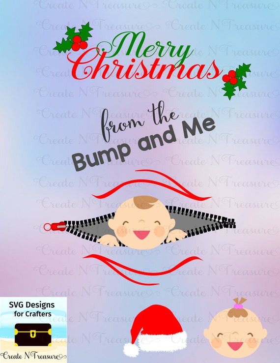 Christmas Peek-a-boo Baby SVG DXF. Cutting files for