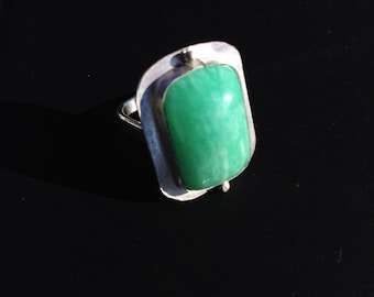 Amazonite and sterling ring