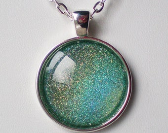 Mint Green Holographic Nail Polish Necklace Jewelry ILNP Ten Fold Holographic Nail Polish Jewelry