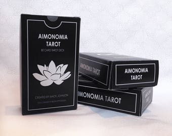 Aimonomia Tarot Deck SECOND EDITION, 79 card tarot deck with tuck box and guidebook, divination, cartomancy, flower language, minimalist
