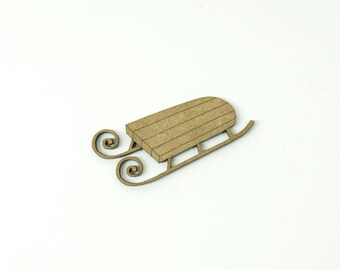 Wooden sledge, made of medium size 5cm