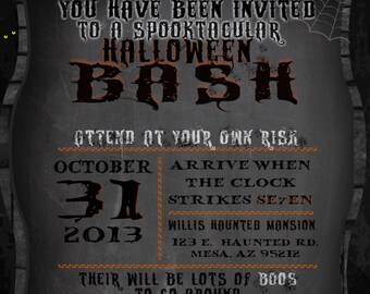 Dark Halloween Party Invitation