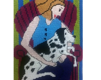 Madonna and Dog Needlepoint Kit