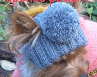 PATTERN Dog small dog hat Hat Dog Hat Dog PATTERN Dog Clothes Hat Pet Hats dog pet hat hat yorkie knitted dog hat small dog hat dog sweater