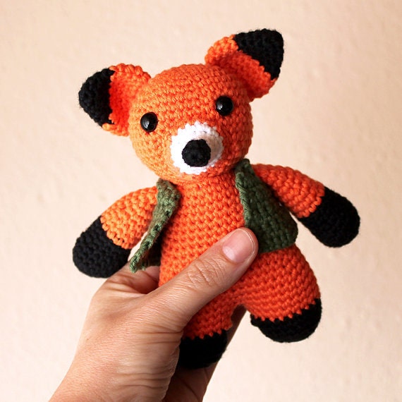 Fox - Animalius. Crochet Doll, Amigurumi Toy, Crocheting, Made to Order, Animal Crochet, Cute Children Gift, Nursery Doll,DIY, Art Crafts