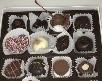 Box of homemade chocolates