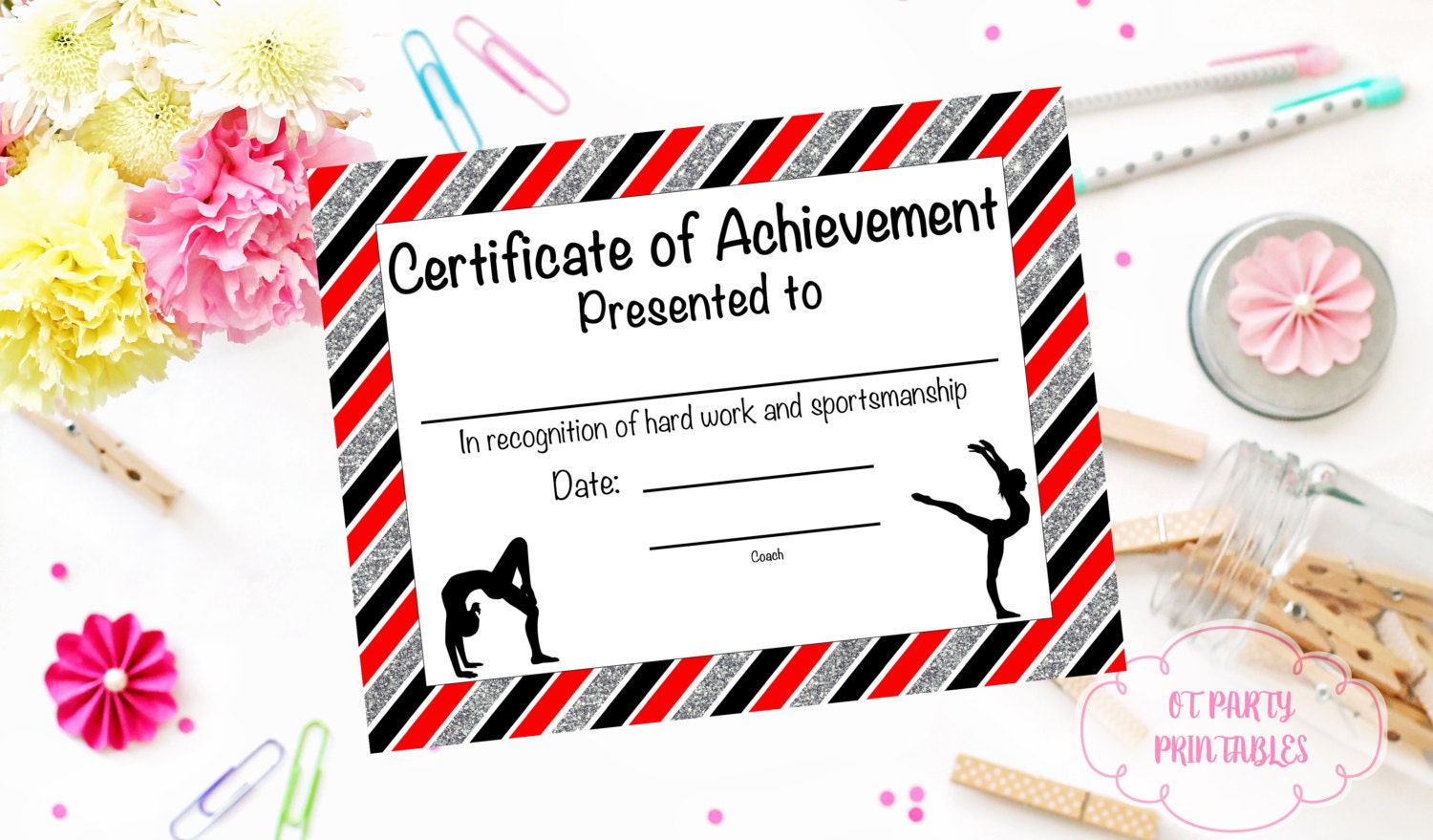 Gymnastics Award Gymnastics Certificate Printable