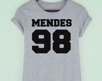 Mendes Shirt, Mendes 98 Shirt, Mendes T-Shirt, Mendes Concert Shirt, Unisex or Ladies Black White or Gray S-XL Trending Instagram Tumblr