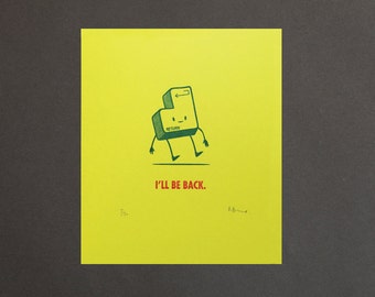 Return (I'll be Back) Computer Key Gocco Print