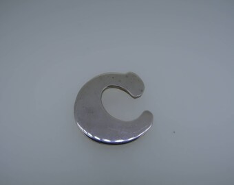 Sterling silver letter " C " pendant