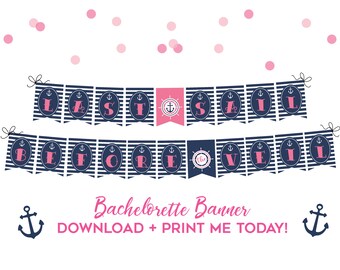 Last Sail Bachelorette Banner | Last Sail Before the Veil | Nautical Bachelorette Banner | Nautical Bridal Shower Banner | Last Sail Banner