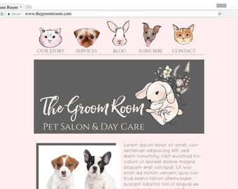 custom website graphics blog graphics website elements branding kit web elements blog design blog elements blog kit one of a kind ooak logo