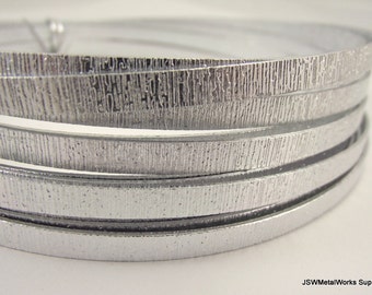 Flat Silver Embossed Anodized Aluminum Wire, Flat Wire, 5 x 1 mm, 20 foot coil, Silver Wire, Textured Wire, Wire Wrapping DIY