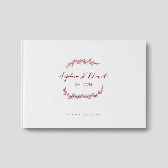 autumn wedding guest books